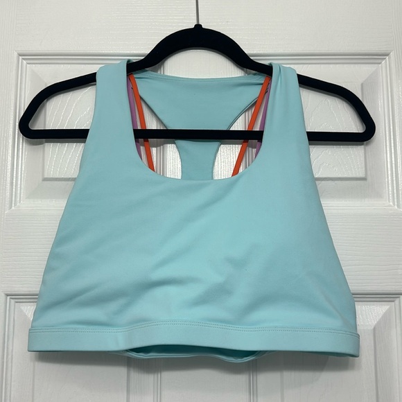 Fabletics Other - Fabletics Boost Medium Impact Sports Bra Light Blue Size Xl